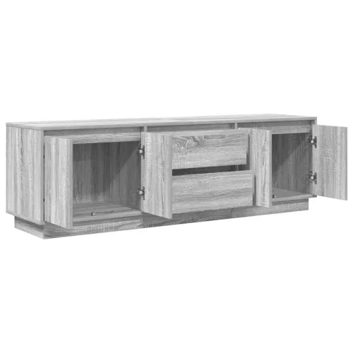 TV ormarić s LED svjetlima boja hrasta 160,5x41x50 cm - Sivi hrast sonoma 160.5 cm Cijena