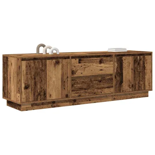 TV ormarići s LED svjetlima 2 kom boja drva 160,5x41x50 cm - Staro drvo 160.5 cm Cijena