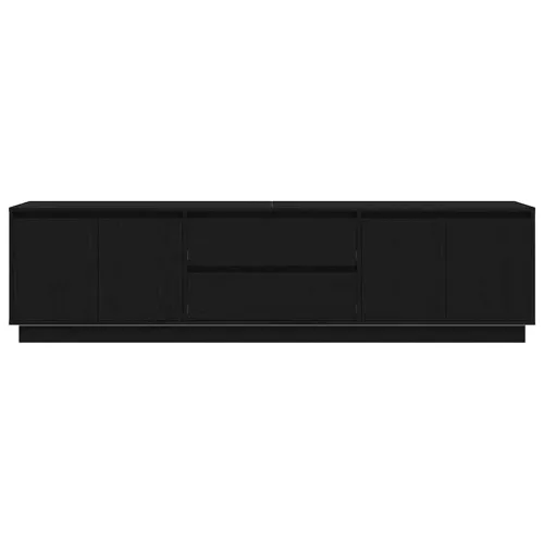 TV ormarić s LED svjetlima crni hrast 193,5x41x50 cm - Crni hrast 1 193.5 cm Cijena