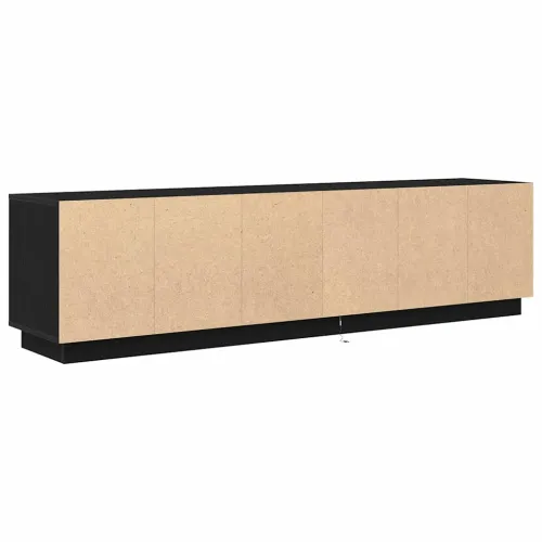 TV ormarić s LED svjetlima crni hrast 193,5x41x50 cm - Crni hrast 1 193.5 cm Cijena