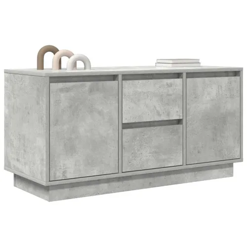 TV ormarić s LED svjetlima siva boja betona 100x41x50 cm - Beton siva 100 cm Cijena