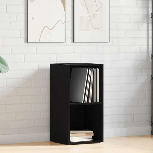 Stalak za ploče - Kutija za pohranu vinilnih ploča crni hrast 71x34x36 cm izrađeno drvo - Crni hrast 1 Crni hrast Cijena