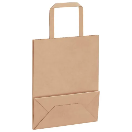Papirnate vrećice 50 kom s ručkama smeđe 18x8x22 cm - Smeđa 18 x 8 x 22 cm 50 Cijena