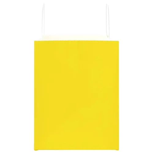 Papirnate vrećice 50 kom s ručkama žute 32x22x28 cm - Žuta 32 x 22 x 28 cm 50 Cijena