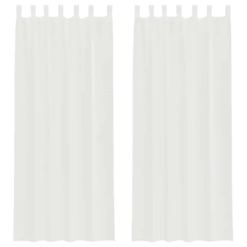 Voile zavjese s petljama 2 kom bijele 140x260 cm - Bijela 140 x 260 cm 1 s petljama Cijena