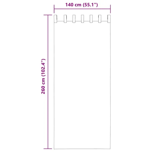 Voile zavjese s petljama 2 kom bijele 140x260 cm - Bijela 140 x 260 cm 1 s petljama Cijena
