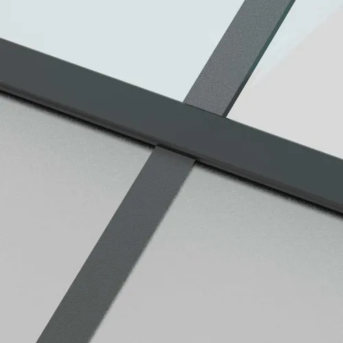Klizna vrata s priborom crna 90 x 205 cm kaljeno staklo - 90 x 205 cm (klizna vodilica od 183 cm) Cijena