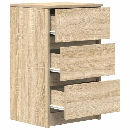 Noćni ormarić s 3 ladice sonoma hrast 39x35x65 cm - sonoma hrast 1 Cijena