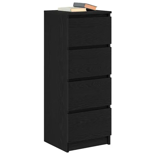 Komoda crni hrast 37,5x35x99 cm izrađeno drvo - Crni hrast 1 Crni hrast Cijena