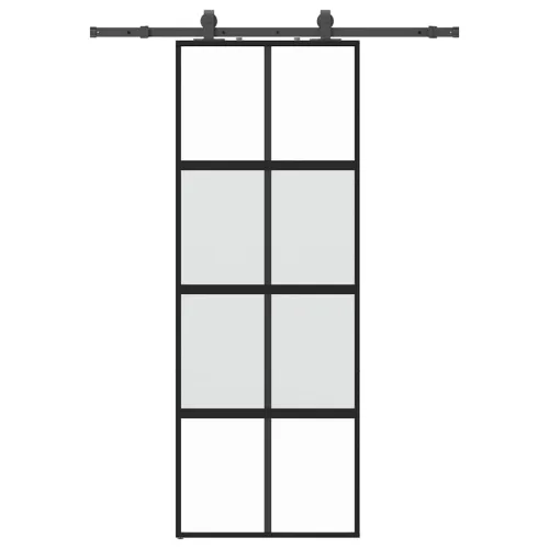 Klizna vrata s priborom crna 76 x 205 cm kaljeno staklo - Black, matt and transparent 76 x 205 cm (152,5 cm sliding rail) Cijena