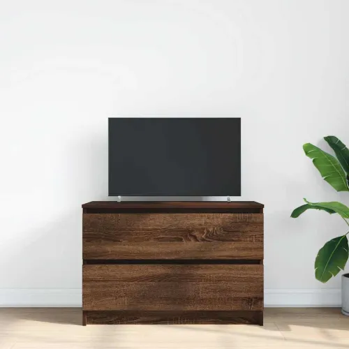 TV ormarić smeđi hrast 80x35x54 cm izrađeno drvo - Smeđi hrast 1 80 cm Cijena