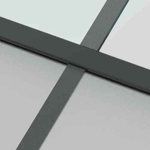 Klizna vrata s priborom crna 90 x 205 cm kaljeno staklo - 90 x 205 cm (213 cm sliding rail) Cijena