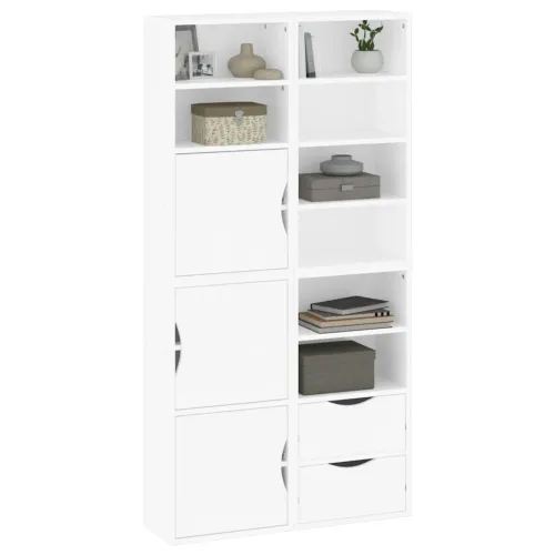 Bočni ormarići 4 kom ODDA bijeli 40x24x79 cm puno drvo bor - Bijela 1 8 polica 2 ladice Bijela Cijena