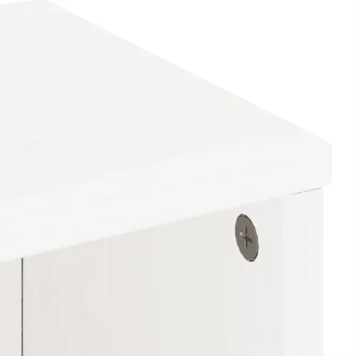 Bočni ormarići 4 kom ODDA bijeli 40x24x79 cm puno drvo bor - Bijela 1 8 polica 2 ladice Bijela Cijena