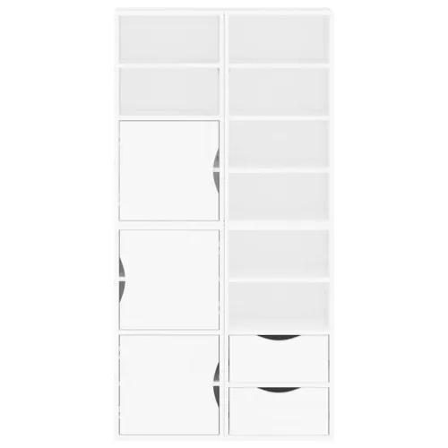 Bočni ormarići 4 kom ODDA bijeli 40x24x79 cm puno drvo bor - Bijela 1 8 polica 2 ladice Bijela Cijena