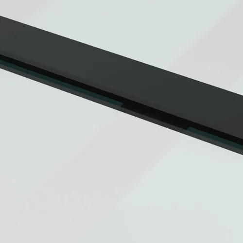 Klizna vrata s priborom crna 76 x 205 cm od ESG stakla - 76 x 205 cm (213 cm sliding rail) 2 vodoravne šipke Cijena