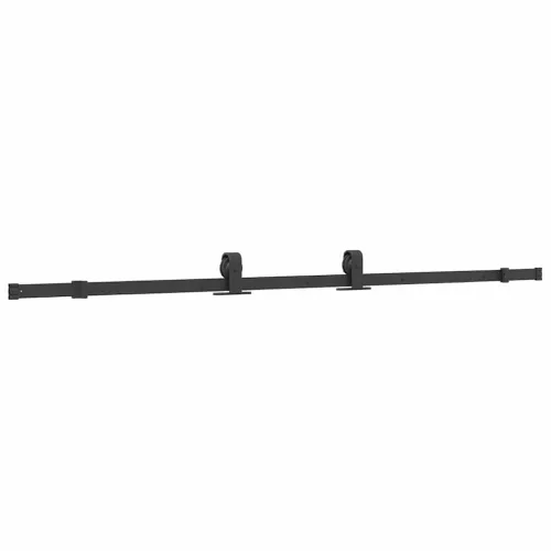 Klizna vrata s priborom crna 76 x 205 cm od ESG stakla - 76 x 205 cm (213 cm sliding rail) 2 vodoravne šipke Cijena