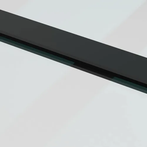 Klizna vrata s priborom crna 102 x 205 cm od ESG stakla - 102 x 205 cm (213 cm sliding rail) 2 vodoravne šipke Cijena