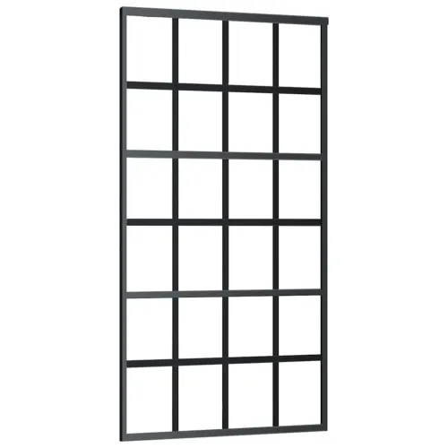 Klizna vrata s priborom crna 102 x 205 cm od ESG stakla - 102 x 205 cm (213 cm sliding rail) 6 x 4 grids Cijena