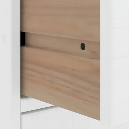 Bočni ormarići 5 kom ODDA bijeli 40x24x79 cm puno drvo bor - Bijela 1 9 polica 3 ladice Bijela Cijena