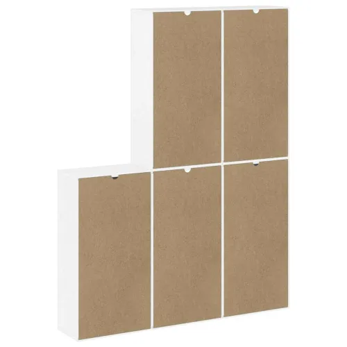 Bočni ormarići 5 kom ODDA bijeli 40x24x79 cm puno drvo bor - Bijela 1 9 polica 3 ladice Bijela Cijena