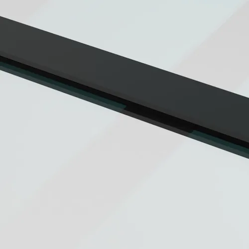 Klizna vrata s priborom crna 90 x 205 cm od ESG stakla - 90 x 205 cm (klizna vodilica od 183 cm) 2 vodoravne šipke Cijena