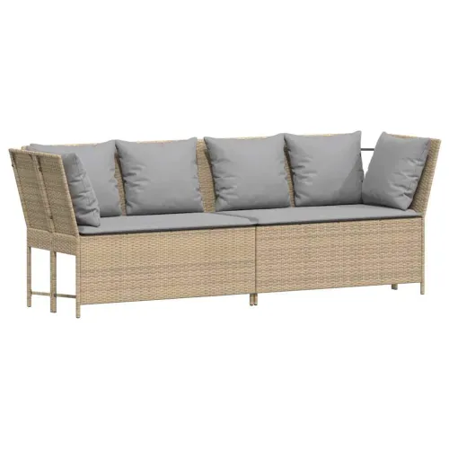 Vrtna sofa s jastucima bež poliratan - bež i svjetlosiva 5-seater + 2x corner 1 Cijena