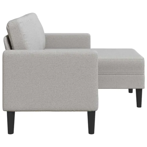 Sofa 2-sjed s ležaljkom u obliku slova L oblak siva 125 cm - Oblačnosiva Cijena