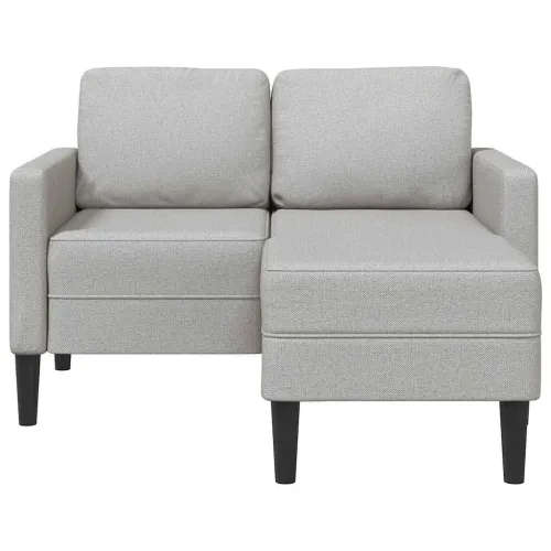 Sofa 2-sjed s ležaljkom u obliku slova L oblak siva 125 cm - Oblačnosiva Cijena