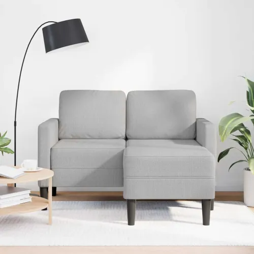 Sofa 2-sjed s ležaljkom u obliku slova L oblak siva 125 cm - Oblačnosiva Cijena