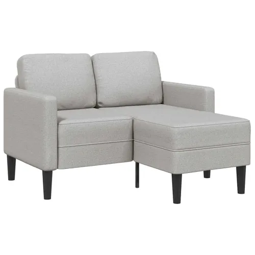 Sofa 2-sjed s ležaljkom u obliku slova L oblak siva 125 cm - Oblačnosiva Cijena