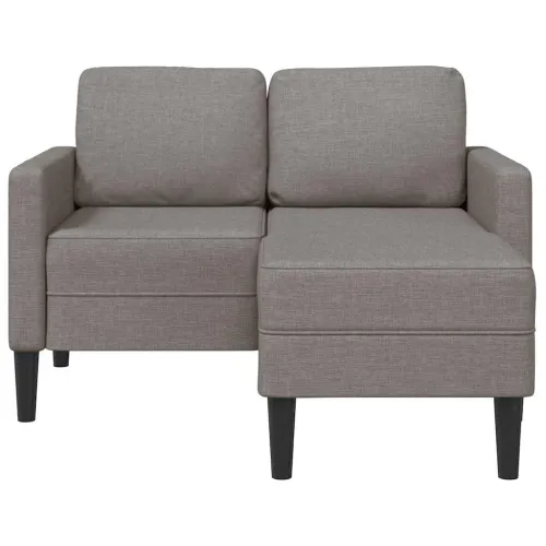 Sofa 2-sjed s ležaljkom u obliku slova L Taupe 125 cm tkanina - Sivo-smeđa Cijena