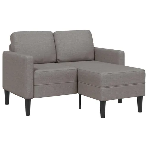Sofa 2-sjed s ležaljkom u obliku slova L Taupe 125 cm tkanina - Sivo-smeđa Sivo-smeđa Cijena