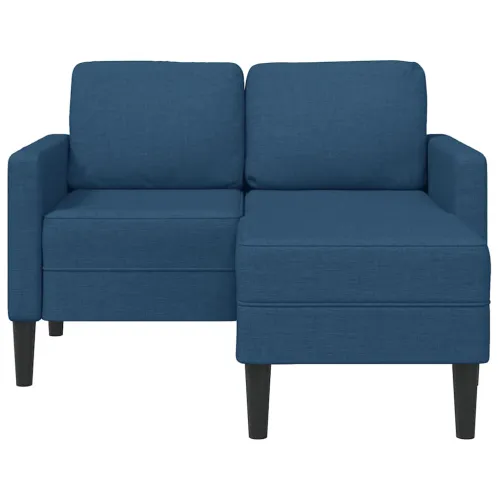 Sofa 2-sjed s ležaljkom u obliku slova L plava 125 cm tkanina - Plava Cijena