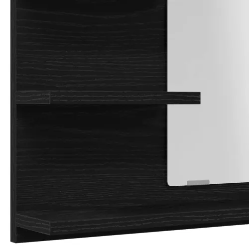 Kupaonsko ogledalo crni hrast 60x10,5x45 cm konstruirano drvo - Crni hrast Cijena