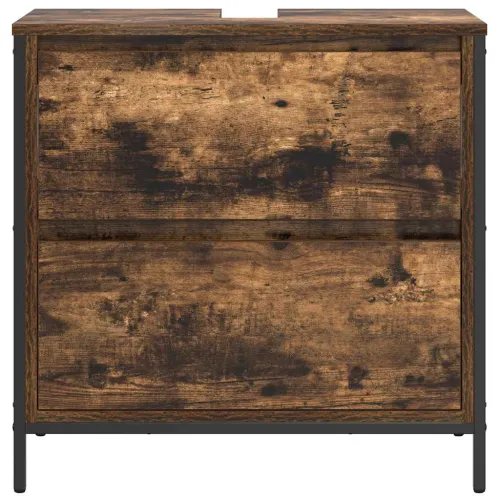 Kupaonski ormarić za Lavabo - Umivaonik s ladicama 90x34,5x60 cm - Dimljeni hrast Cijena
