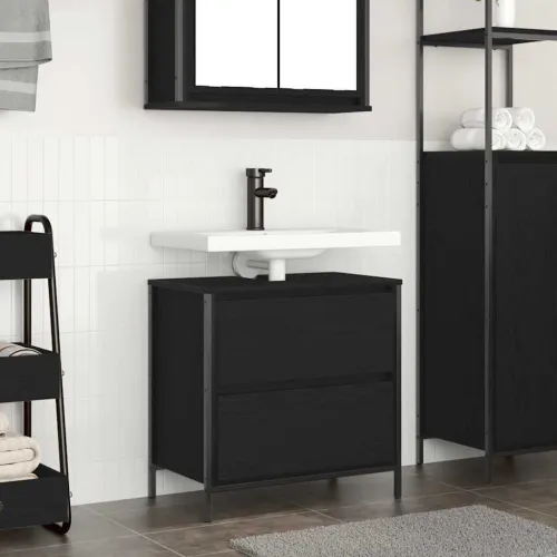Kupaonski ormarić za Lavabo - Umivaonik s ladicama 90x34,5x60 cm - Crni hrast Cijena