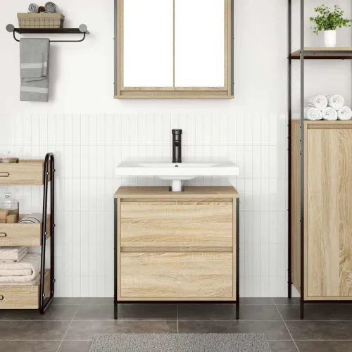 Kupaonski ormarić za Lavabo - Umivaonik s ladicama 90x34,5x60 cm - sonoma hrast 1 Cijena