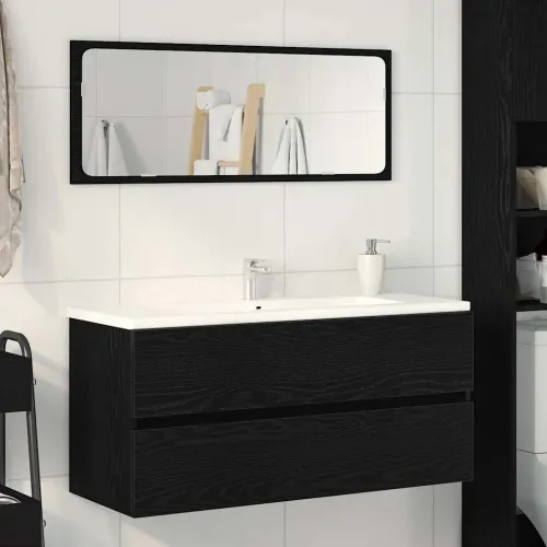 Ormarić za sudoper crni hrast 100x38,5x45 cm konstruirano drvo - Crni hrast 100 x 38.5 x 45 cm Cijena
