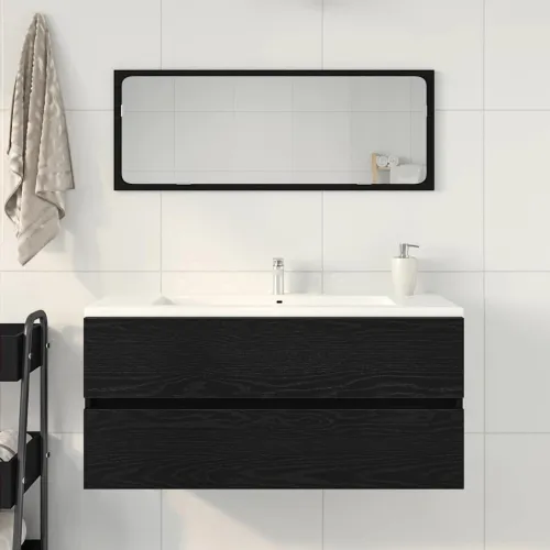 Ormarić za sudoper crni hrast 100x38,5x45 cm konstruirano drvo - Crni hrast 100 x 38.5 x 45 cm Cijena