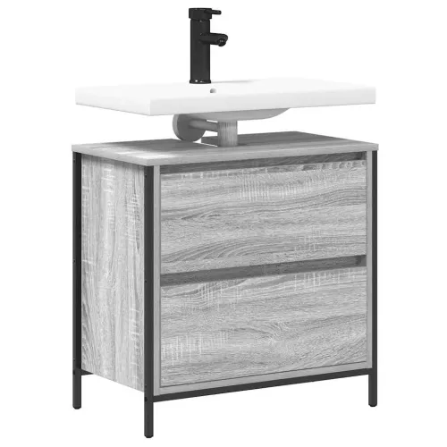 Kupaonski ormarić za Lavabo - Umivaonik s ladicama 90x34,5x60 cm - Sivi hrast sonoma Cijena