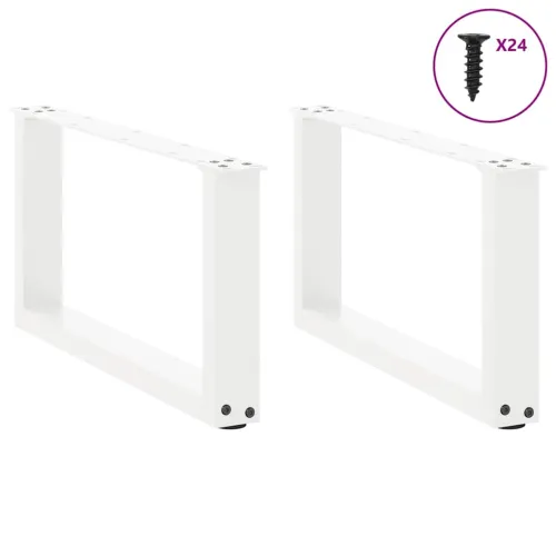 Noge za klub stolić U-oblik 2 kom Bijele 60 x (30-31) cm Čelik - Bijela 60 x (30-31) cm 2 Cijena