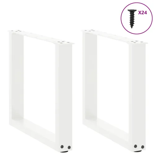 Noge za klub stolić U-oblik 2 kom Bijele 50 x (42-43) cm Čelik - Bijela 50 x (42-43) cm 2 Cijena