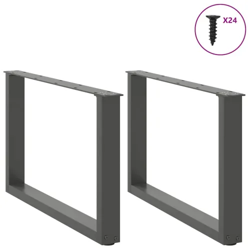 Noge za klub stolić U-oblik 2 kom antracit 60 x (42-43) cm čelik - Antracit 60 x (42-43) cm 2 Cijena