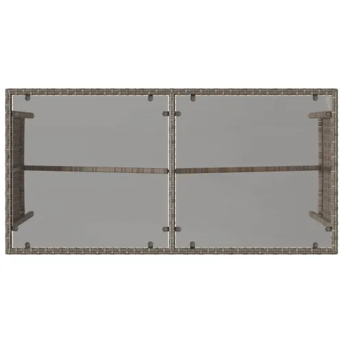 Vrtna garnitura - 3-dijelni vrtni blagovaonski set sivi od poliratana - Siva tempered glass Cijena
