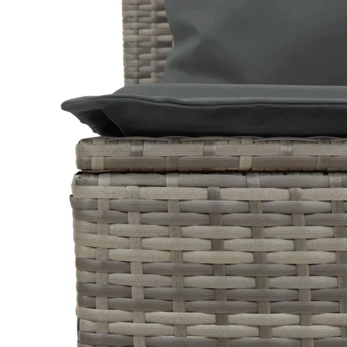 Vrtna garnitura - 3-dijelni vrtni blagovaonski set sivi od poliratana - Siva tempered glass Cijena