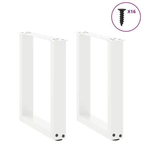 Noge za klub stolić U-oblik 2 kom Bijele 28 x (42-43) cm Čelik - Bijela 28 x (42-43) cm 2 Cijena