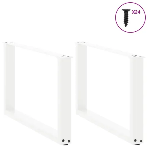 Noge za klub stolić U-oblik 2 kom Bijele 60 x (42-43) cm Čelik - Bijela 60 x (42-43) cm 2 Cijena