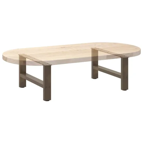 Noge za klub stolić prirodni čelik 2 kom 60 x (30-31) cm čelik - Prirodna 60 x (30-31) cm Cijena
