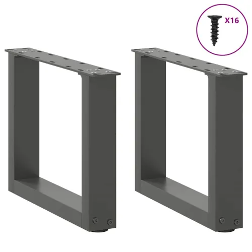 Noge za klub stolić U-oblik 2 kom antracit 30 x (30-31) cm čelik - Antracit 30 x (30-31) cm 2 Cijena